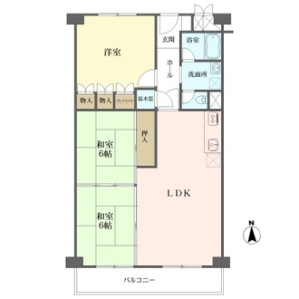 山手台ハイツの間取図