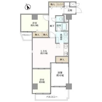 朝日プラザ新神戸の間取図