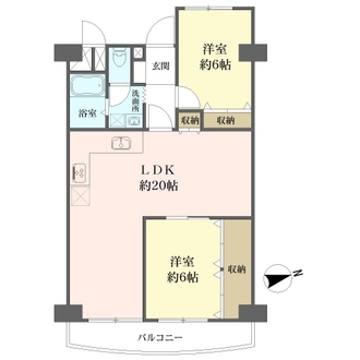 ファミール伏見Ｂ棟の間取図