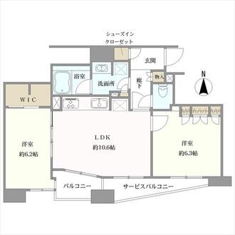 クレヴィア京都烏丸五条　の間取図