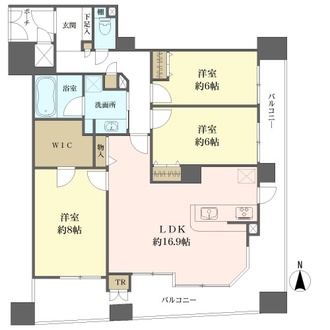 パデシオン六角堀川東の間取図