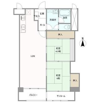 賀陽コーポラスの間取図