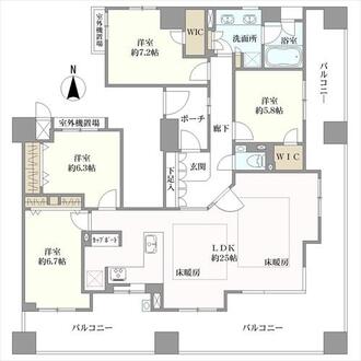 メロディーハイム富小路蛸薬師の間取図