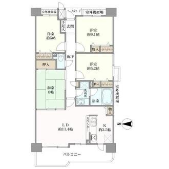 ファミールガーデン二条駅前西棟の間取図