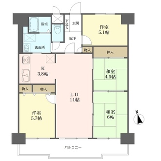 ニューコーポ名南の間取図