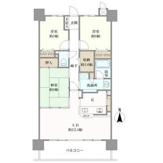 ライオンズマンション武道館前の間取図