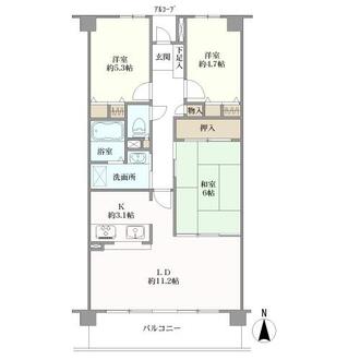 グラン・コート一宮西の間取図