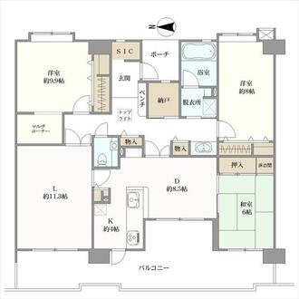 アンピール姪浜駅南の間取図