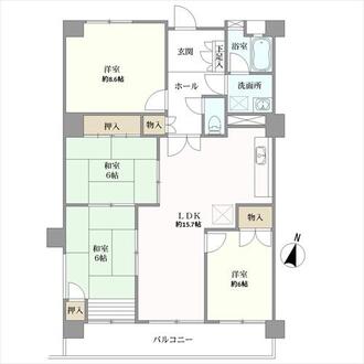 弥生パインマンションの間取図