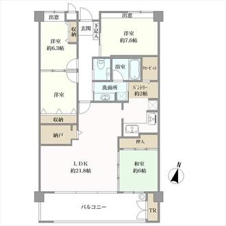 ロイヤルヴィーゼ高宮の間取図