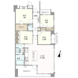 イニシア鳥飼の間取図
