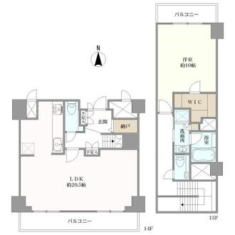 麹町クリスタルシティの間取図