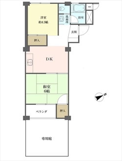 夙川第一コーポラスの間取図