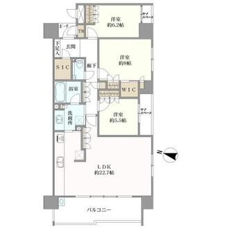 グランドメゾン千里中央東丘の間取図