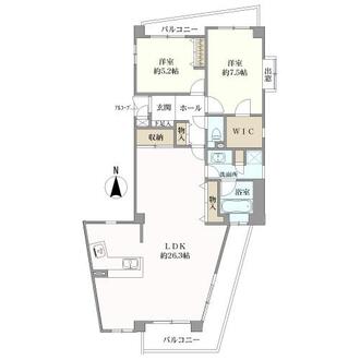 東急ドエル・アルス苦楽園桜町の間取図