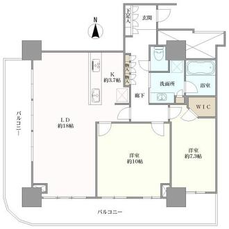 プラウドタワー名古屋栄の間取図
