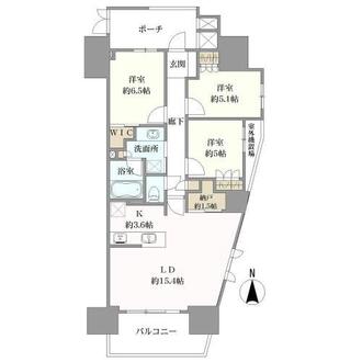 プラウド高岳の間取図