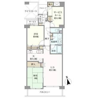 萩原町パークハウスの間取図