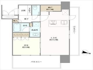 ローレルタワー名古屋栄の間取図