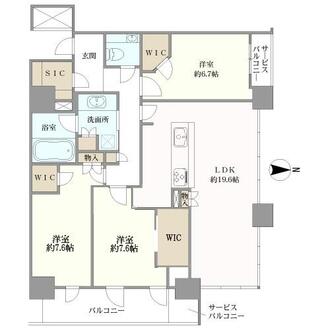 シエリアタワー大阪堀江の間取図