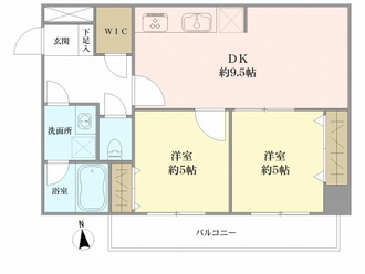角一サンハイツ神谷の間取図