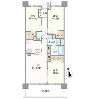 コスモ戸田公園シティフォルムの間取図