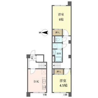 鍋屋横丁住宅の間取図