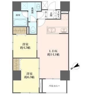 オープンレジデンシア銀座ｅｓｔの間取図