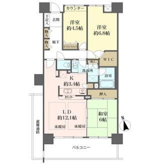 セントポリア四天王寺夕陽丘の間取図
