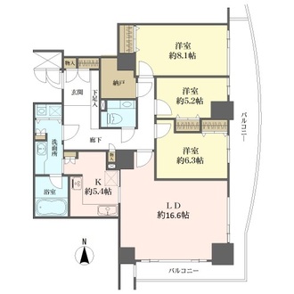 ＯＡＰレジデンスタワー　西館の間取図