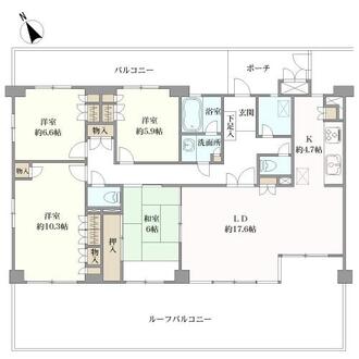コスモ綱島ヴィルマージュの間取図