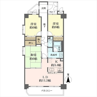 サンパーク滝子南の間取図