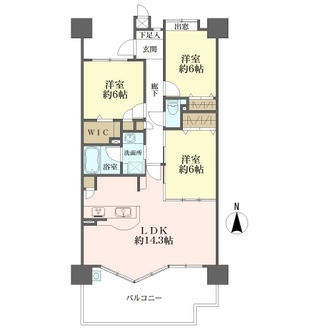 ライオンズシティ桜山の間取図