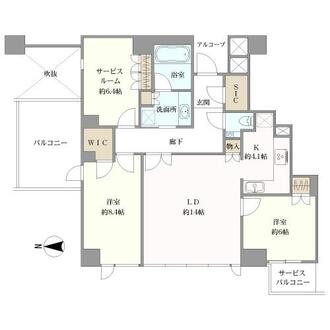 シエリアタワー千里中央の間取図