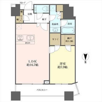 コンシェリア西新宿ＴＯＷＥＲ’Ｓ　ＷＥＳＴの間取図