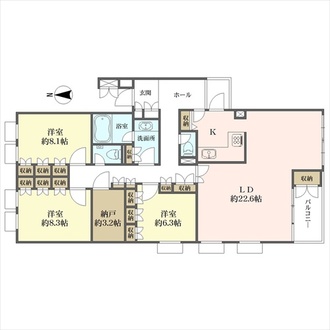 フローラ御影フラットの間取図