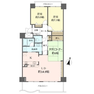 ＲＩＣイーストコート六番街の間取図