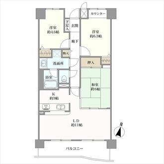 魚崎南パーク・ホームズ２番館の間取図