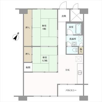 住吉台東住宅参号棟の間取図