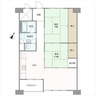 住吉台東住宅参号棟の間取図