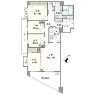 桜上水南パークハウスの間取図
