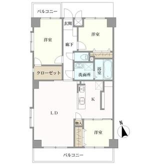 ライオンズマンション津田沼第６の間取図