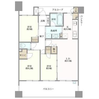 レピア東園田ＥＡＳＴの間取図