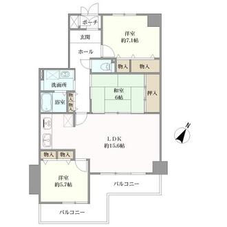 エンゼルハイムリバーサイド武庫川の間取図