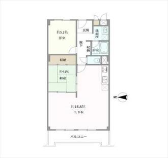 日商岩井服部マンションの間取図