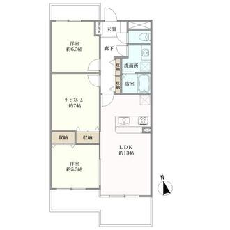 ライオンズマンション豊中上野東第２の間取図