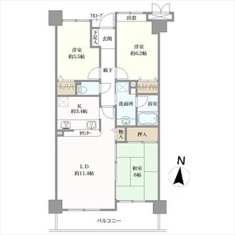 コスモ高槻パークステージの間取図