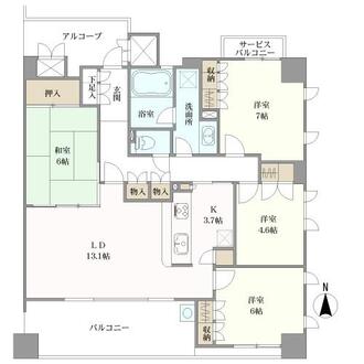 エルクレア茨木アーバンライフの間取図