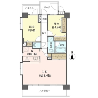 ライオンズヒルズ東川口の間取図