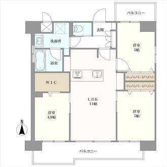 コスモ川口並木元町エグゼの間取図